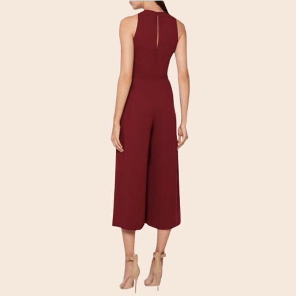 JOIE Mairead Maroon Wide-Leg Jumpsuit Size 2 - Picture 3 of 16